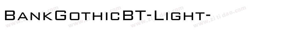 BankGothicBT-Light字体转换
