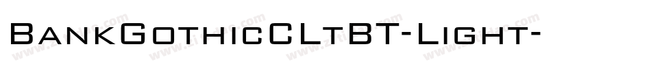 BankGothicCLtBT-Light字体转换