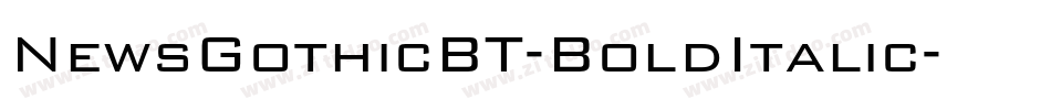 NewsGothicBT-BoldItalic字体转换