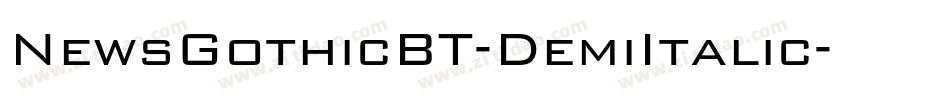 NewsGothicBT-DemiItalic字体转换