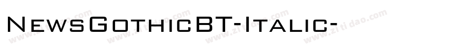 NewsGothicBT-Italic字体转换