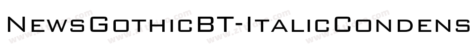 NewsGothicBT-ItalicCondensed字体转换