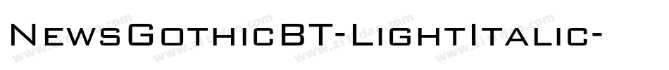 NewsGothicBT-LightItalic字体转换