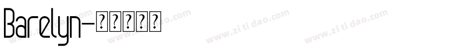 Barelyn字体转换