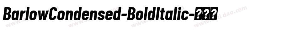 BarlowCondensed-BoldItalic字体转换