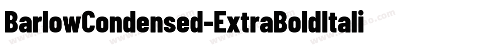 BarlowCondensed-ExtraBoldItalic字体转换