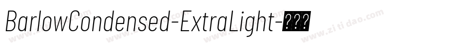 BarlowCondensed-ExtraLight字体转换