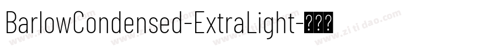 BarlowCondensed-ExtraLight字体转换