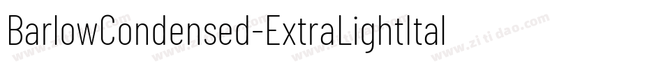 BarlowCondensed-ExtraLightItalic字体转换