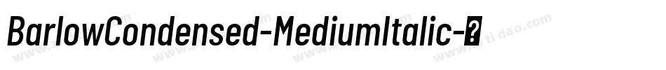 BarlowCondensed-MediumItalic字体转换
