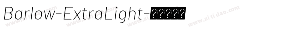 Barlow-ExtraLight字体转换