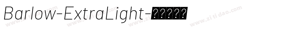 Barlow-ExtraLight字体转换