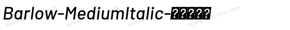 Barlow-MediumItalic字体转换