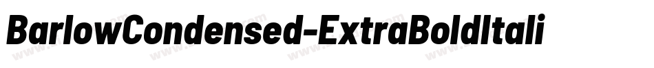 BarlowCondensed-ExtraBoldItalic字体转换