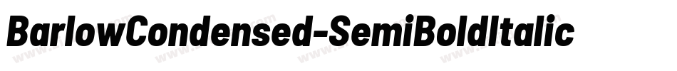 BarlowCondensed-SemiBoldItalic字体转换