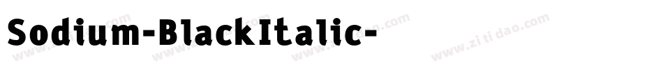 Sodium-BlackItalic字体转换