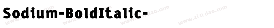Sodium-BoldItalic字体转换
