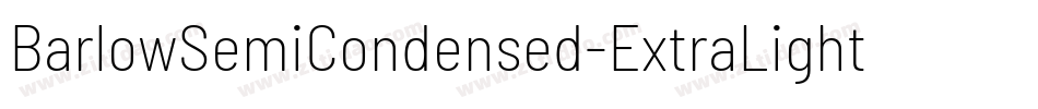 BarlowSemiCondensed-ExtraLightItalic字体转换