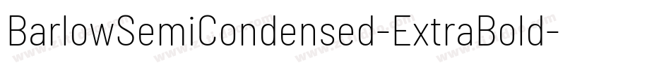 BarlowSemiCondensed-ExtraBold字体转换