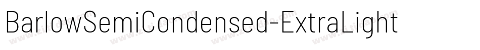 BarlowSemiCondensed-ExtraLightItalic字体转换