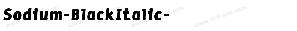 Sodium-BlackItalic字体转换