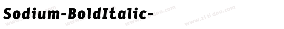 Sodium-BoldItalic字体转换