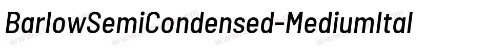 BarlowSemiCondensed-MediumItalic字体转换