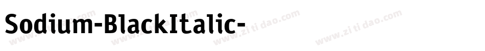 Sodium-BlackItalic字体转换