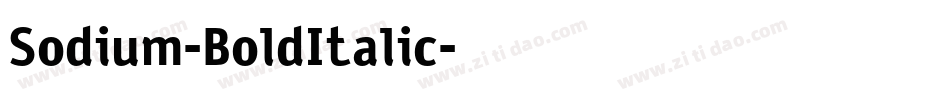 Sodium-BoldItalic字体转换