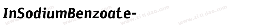 InSodiumBenzoate字体转换