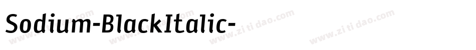 Sodium-BlackItalic字体转换