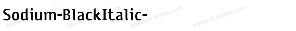 Sodium-BlackItalic字体转换