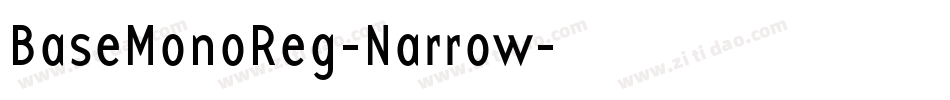 BaseMonoReg-Narrow字体转换