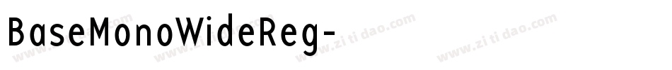 BaseMonoWideReg字体转换