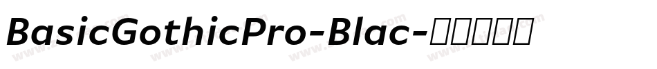 BasicGothicPro-Blac字体转换