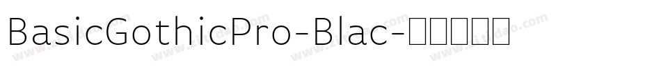 BasicGothicPro-Blac字体转换
