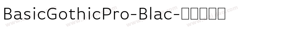 BasicGothicPro-Blac字体转换