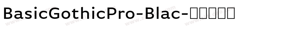 BasicGothicPro-Blac字体转换