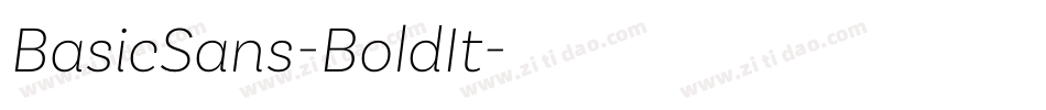 BasicSans-BoldIt字体转换
