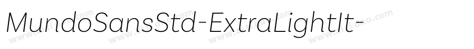 MundoSansStd-ExtraLightIt字体转换