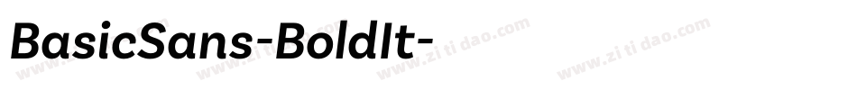 BasicSans-BoldIt字体转换