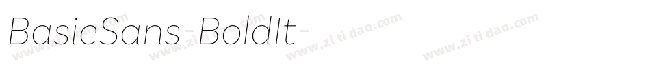 BasicSans-BoldIt字体转换