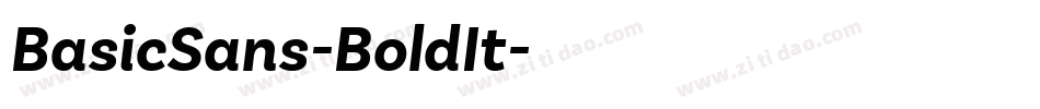 BasicSans-BoldIt字体转换