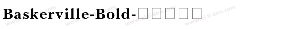 Baskerville-Bold字体转换