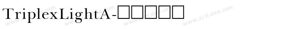 TriplexLightA字体转换