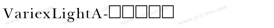 VariexLightA字体转换