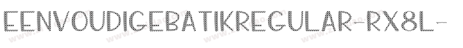EenvoudigeBatikRegular-RX8l字体转换