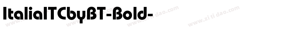 ItaliaITCbyBT-Bold字体转换