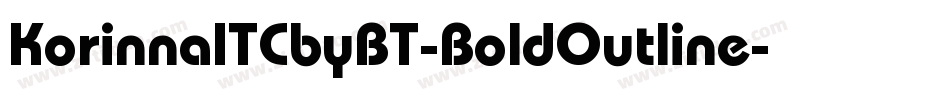 KorinnaITCbyBT-BoldOutline字体转换