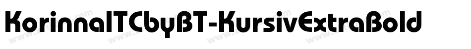 KorinnaITCbyBT-KursivExtraBold字体转换